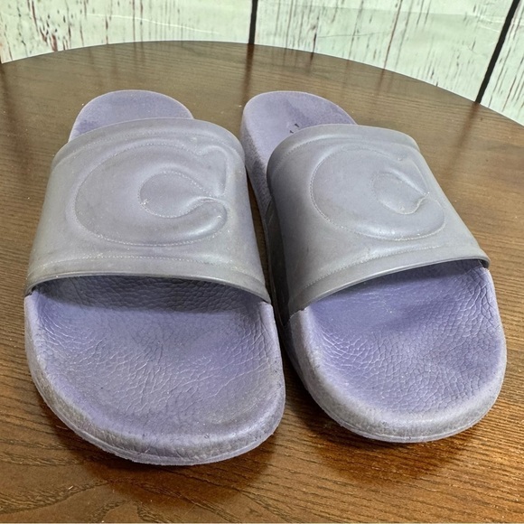 COACH ULLA SLIDE purple in size 9 GUC - Picture 11 of 11